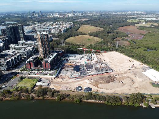drone view of Sanctuary Stage 2 construction