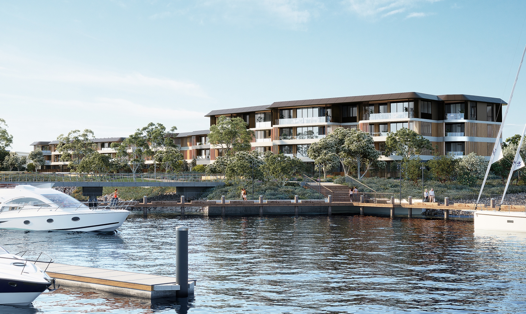 CGI of Ancora, view from harbour