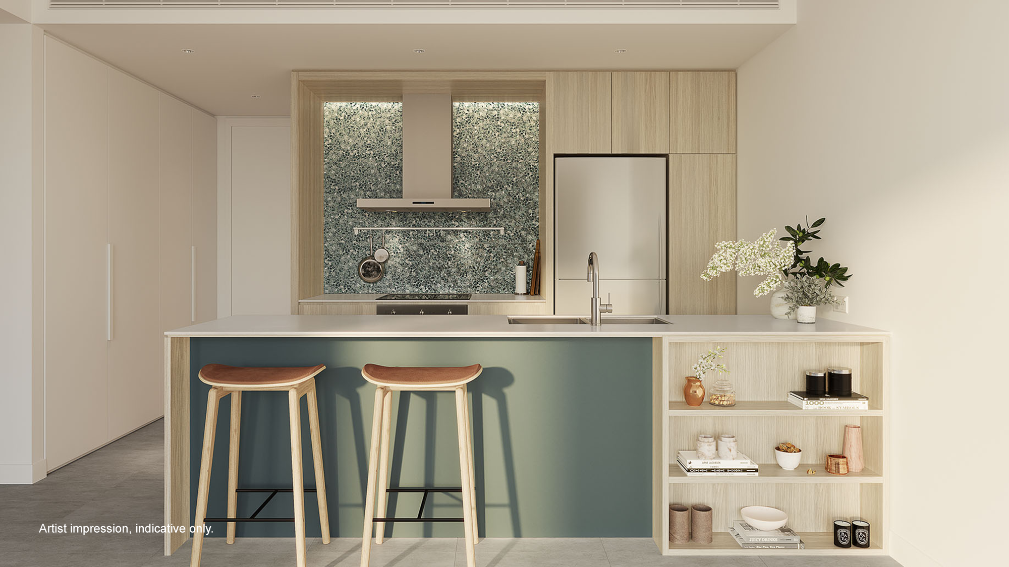CGI kitchen MAC Residences