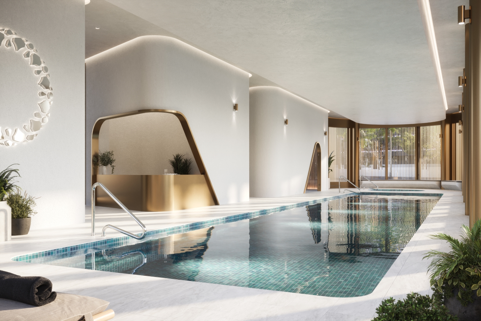 internal shot residents communal pool Sanctuary stage 2