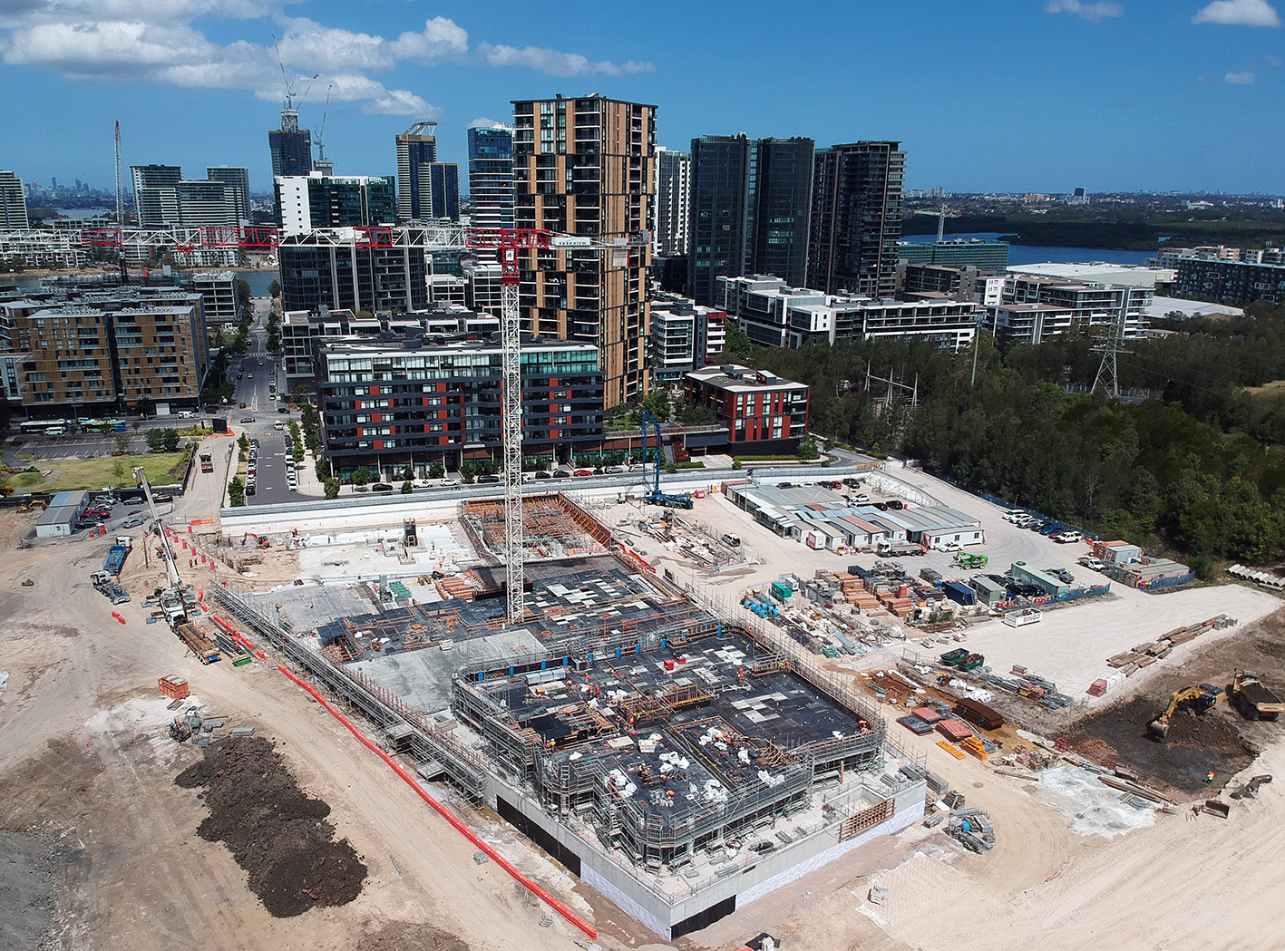 drone view of Sanctuary Stage 2 construction