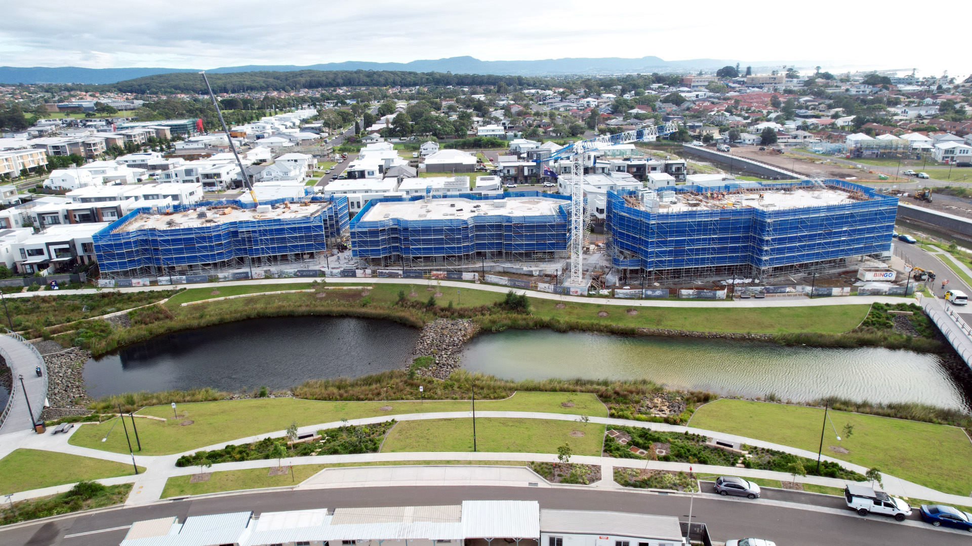 Ancora tops out drone view