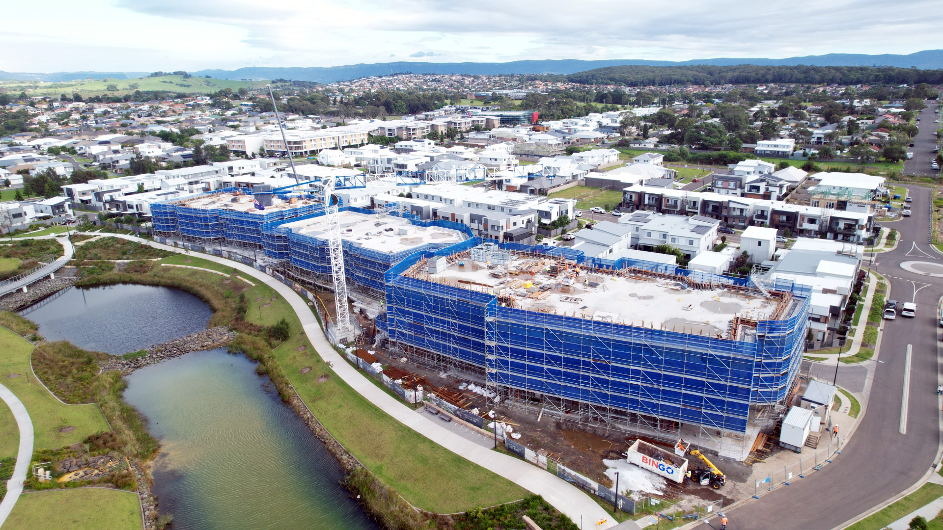 Ancora tops out drone view