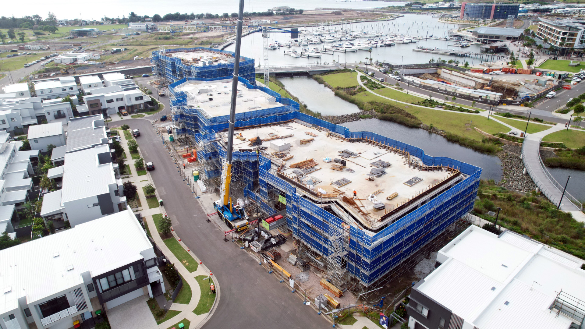 Ancora tops out drone view