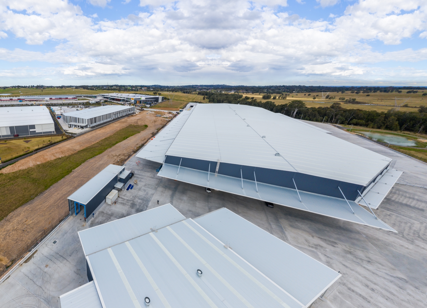 aerial view Direct Freight industrial facility