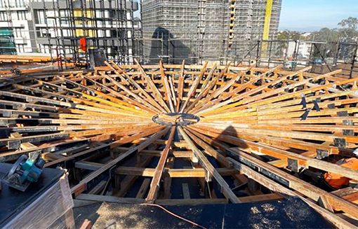 Drums formwork at Lacebark Norwest Quarter