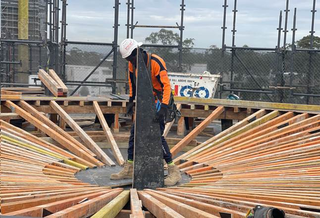 Drums formwork at Lacebark Norwest Quarter
