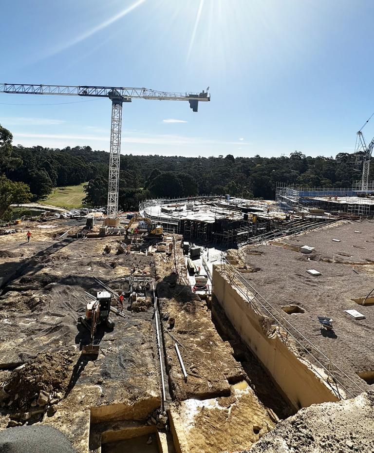 View of construction at Newgreens Chatswood