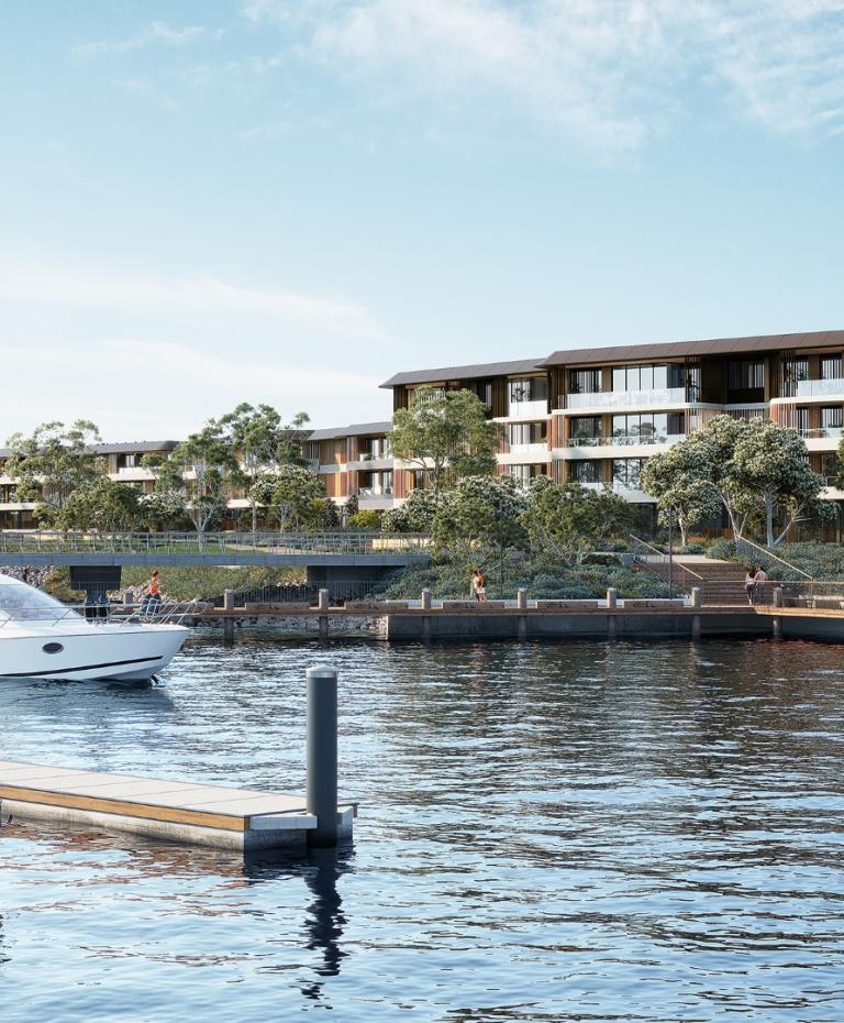 CGI of Ancora, view from harbour