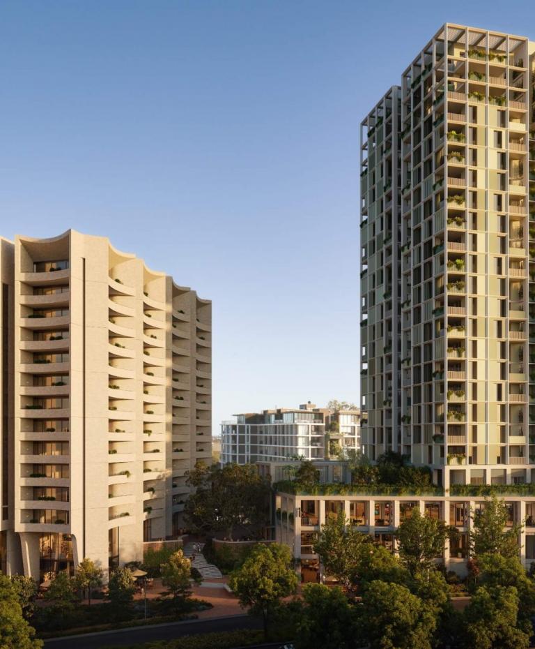 CGI of Norwest Quarter Stage 1 Banksia and Lacebark