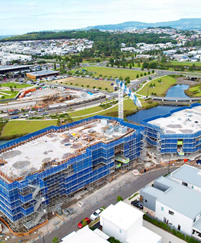 Ancora tops out drone view