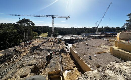 View of construction at Newgreens Chatswood