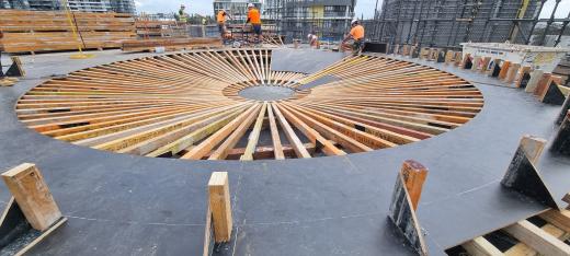 Bespoke formwork at Lacebark, Norwest Quarter