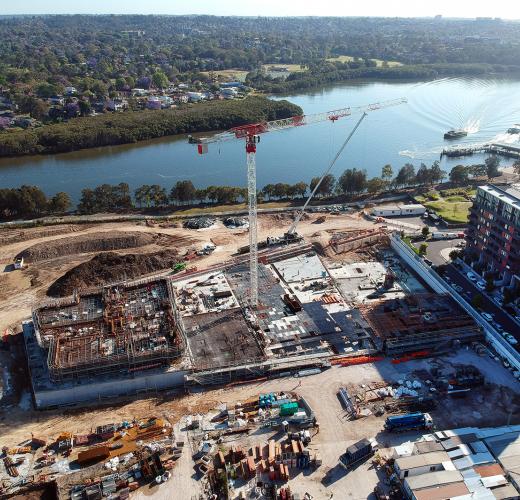 drone view of Sanctuary Stage 2 construction